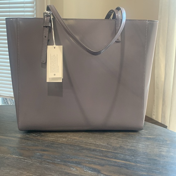 Tory Burch Emerson grey patent leather tote NWT - Picture 2 of 11
